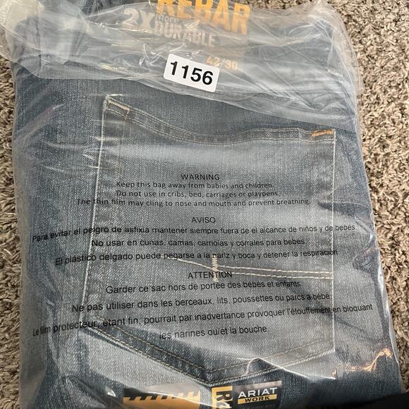 Ariat Rebar M4 Low Rise Boot Jeans Men's 42x30Cowboy Rodeo Ranch New - Picture 14 of 14